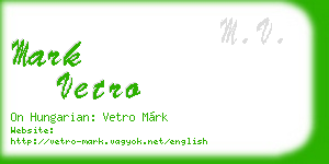 mark vetro business card